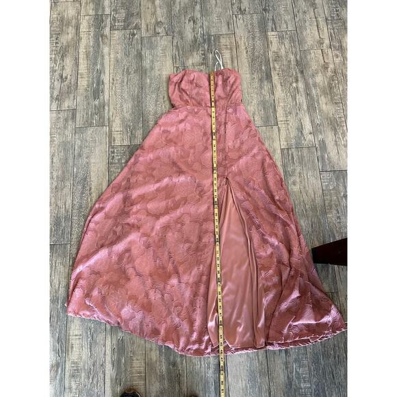 Lulus Women's Pink Garden Of Romance Floral Burnout Strapless Maxi Dress Size S - Picture 10 of 10